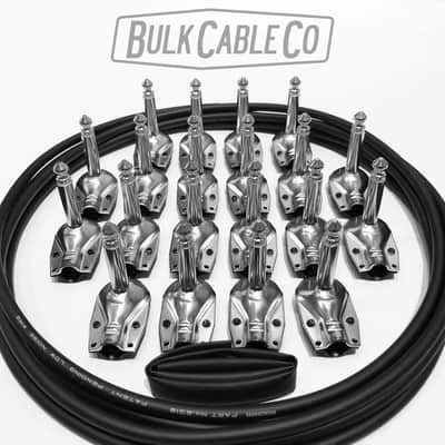 Patch Cable Kit - 10 FX Pedal Board Cables - Mogami 2319 - Pancake Connectors - Black Covers - DIY image 2