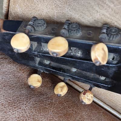 ca. 1875 Strip 3-on-a Side Guitar Tuning Machines Geared Tuners Brass image 12