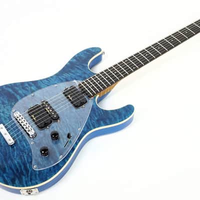 Ernie Ball Music Man Steve Morse SM-Y2D - Diablo Blue - Quilt - H00559 image 3