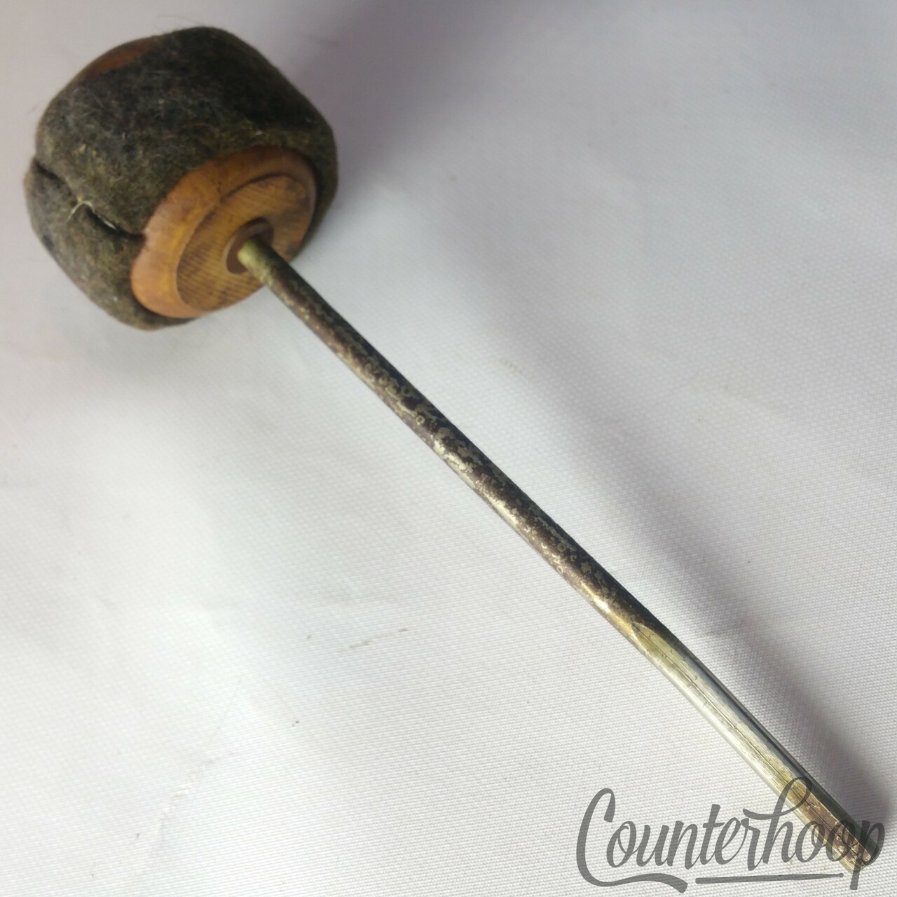 Leedy&Ludwig Bass Drum Pedal Beater Rod Wood Head w/ Felt Vintage 50s USA — main photograph