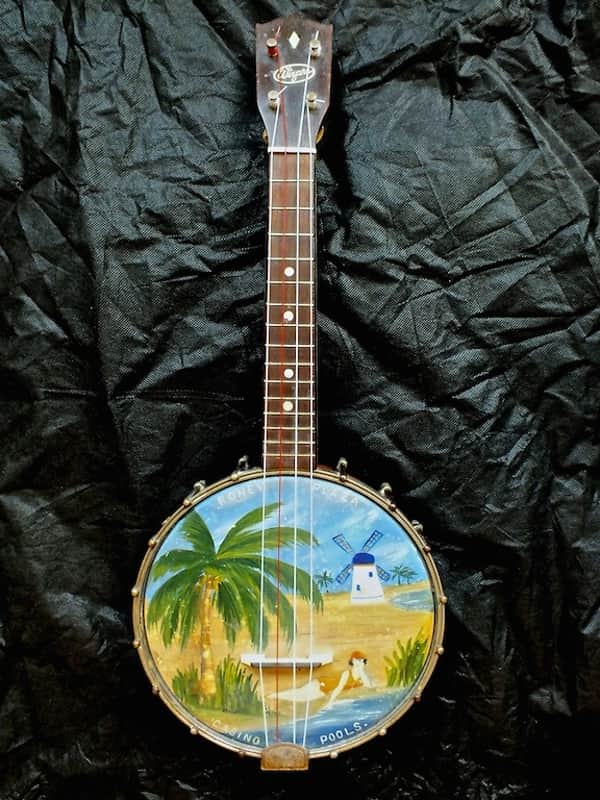 Wizard Banjo Ukulele c.1920's w/Hand-painted Head image 1