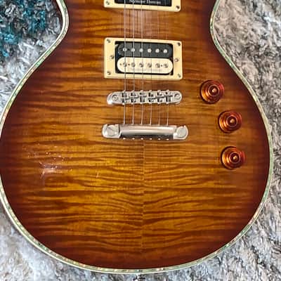 ESP LTD EC-1000 deluxe FM - Amber Sunburst Electric guitar made in Korea image 8
