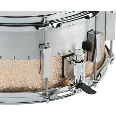 Pork Pie Aluminum Maple Hybrid Snare Drum Regular 14 x 6.5 in. Champagne Sparkle image 3