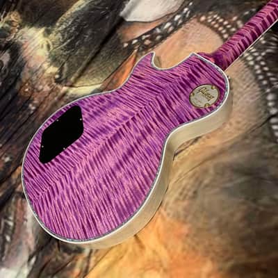 DRAGON 🐉🐲! 2025 Gibson Custom Shop Les Paul Dragon Purple Denim Blue Trans Violet Pink Flame Top TV White Ebony Classic White CustomBuckers M2M Made To Measure Ultima Modern Supreme Burst Abalone Master Artisan Collector’s Limited Edition Figured image 15