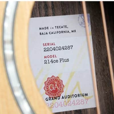 Taylor 214ce Plus Grand Auditorium Acoustic-Electric Guitar - Natural image 5