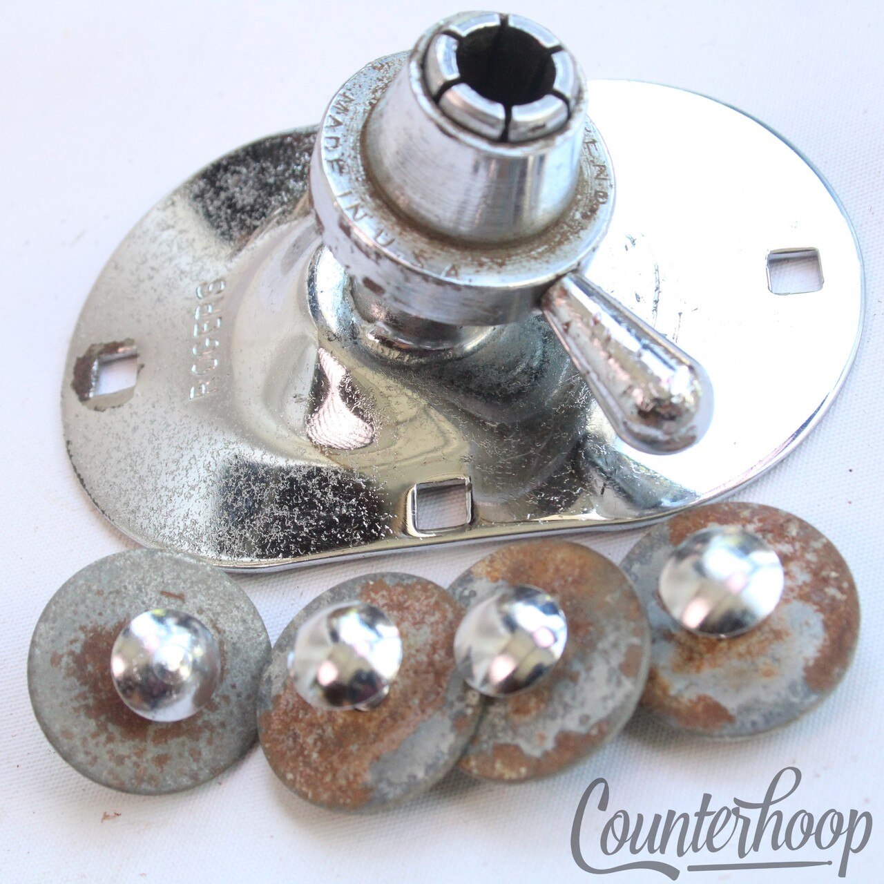 Rogers Swivomatic Angled Spur Mount Bass Drum Tom Post/Cymbal Arm Machine Collet — main photograph
