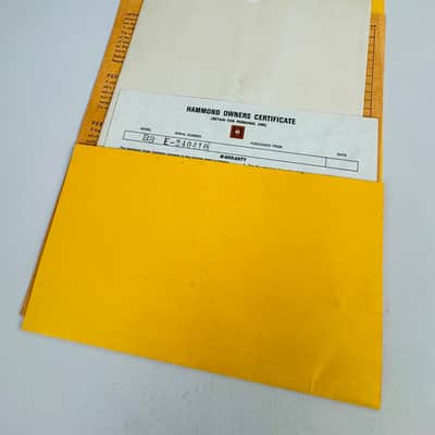 Hammond Organ Owner's Warranty & Registration Packet 1969 image 2