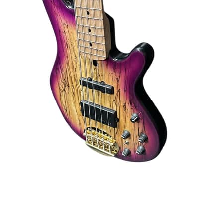 Lakland Skyline 55-02 Custom, Spalt Violet Burst / Maple 9.4 LBS *IN STOCK* image 4