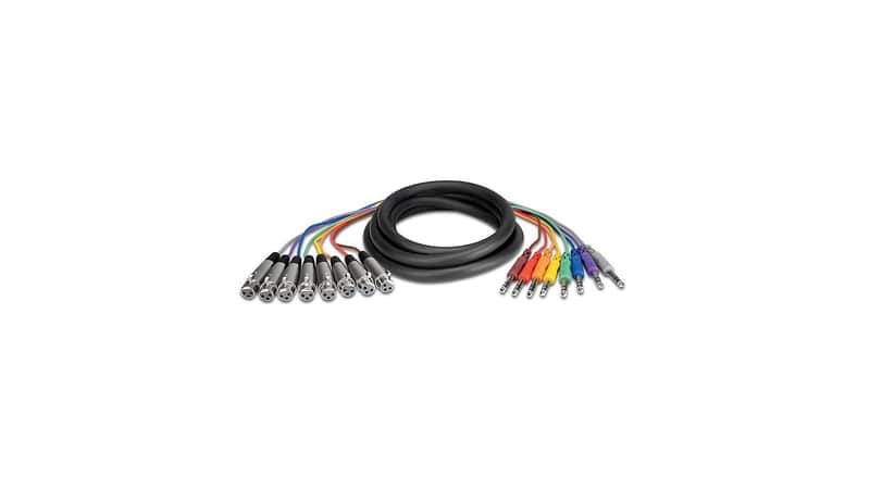 Hosa STX-802F 8-Channel XLR3F to 1/4" TRS Male Cable Snake - 2m image 1