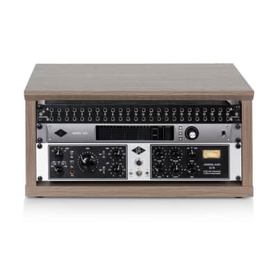 Gator Frameworks Elite Furniture Series 4U Wood Desktop Studio Rack in Driftwood Grey Finish (GFW-ELITERK-4U-GRY) image 2