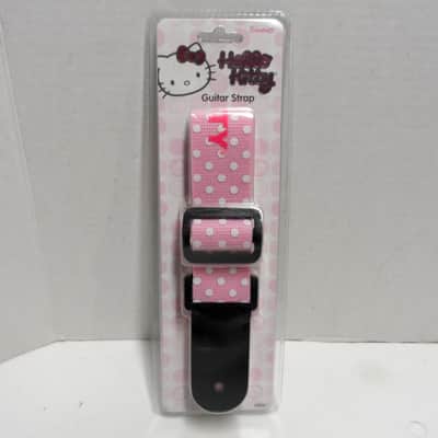 Hello Kitty Guitar Strap in Pink White Polka Dot Sanrio Polkadot image 1