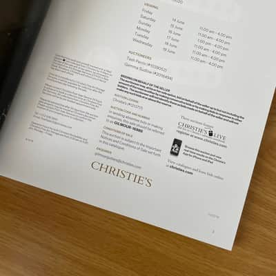 The David Gilmour Guitar Collection. Original Catalog Christies David Gilmour image 7