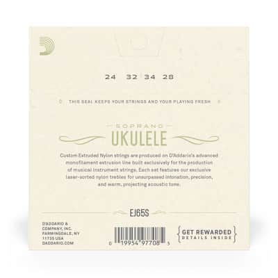 D'Addario EJ65S Soprano, Pro-Arte Custom Extruded Nylon, Ukulele Bild 2