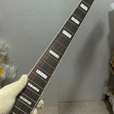 AAA 4 string Yellow Gloss Flame Maple Electric Bass neck 20 Fret Rosewood Inlay image 1