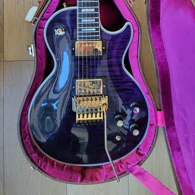 2015 Gibson Custom Shop Les Paul Axcess Custom – Rare Trans Purple – Floyd Rose & Tesi Kill Switch image 2