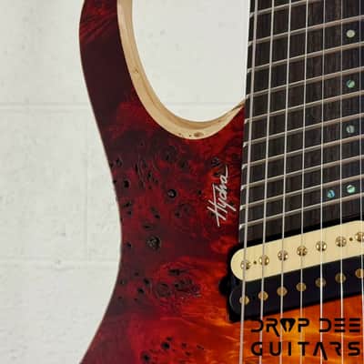 Mayones Hydra Elite 7 VF Multiscale Headless 7-String Electric Guitar w/ Case-Lava Burst Raw image 5
