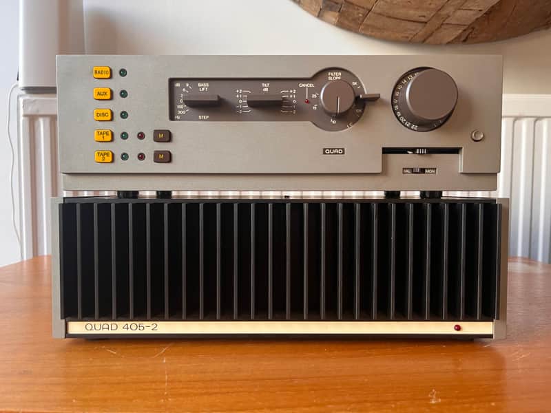 Quad 44 pre & 405-2 power amplifier (1984), boxed, serviced