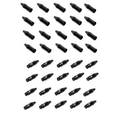 PROX XLR DMX 3 pin Male Connectors - 20 Male and 20 Female Pack Black image 1