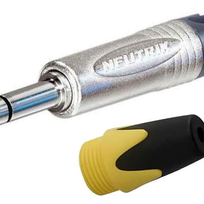NEUTRIK NP2X Mono or NP3X Stereo 1/4" Cable Mount Instrument Jack w/ Nickel Shell & Colored Boot For ID-NP2X-Mono / Grey image 8