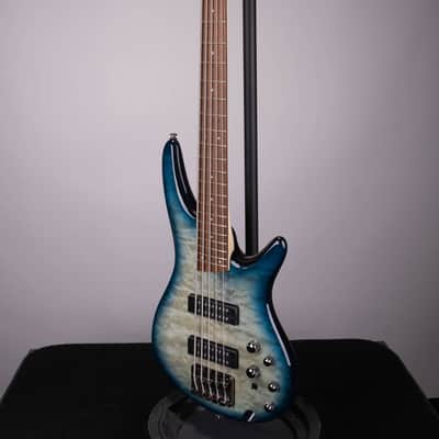 Ibanez SR405 5-String Bass Guitar - Stained Cosmic Blue Starburst image 5