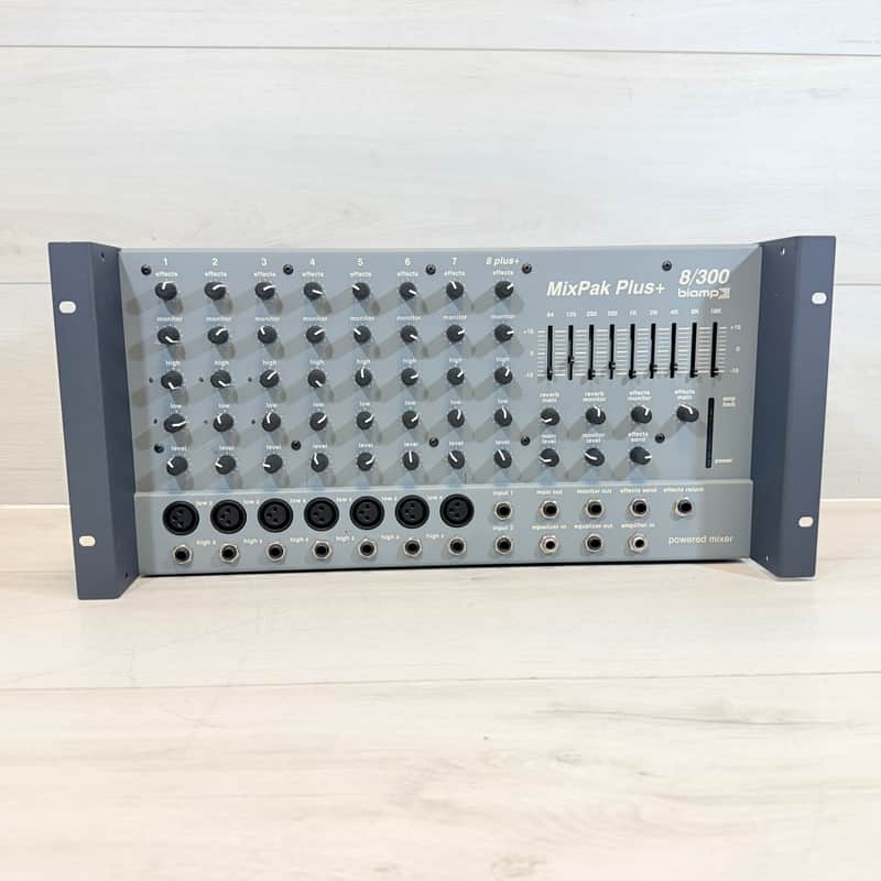 Biamp MixPak Plus+ 8/300 Powered Rack Mixer — Made in USA 1990's image 1