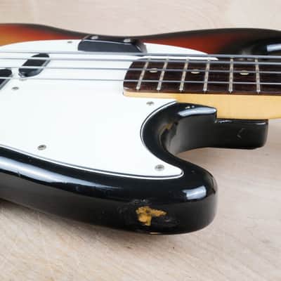 Fender Mustang Bass 1975 Sunburst Vintage USA Short Scale Bass w/ OHSC image 9