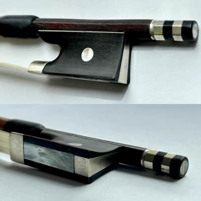Vintage 4/4 French Violin Bow Stamped "Marcel Lapierre" – 55 g., 74.5 cm. – Pernambuco Stick, Ebony Frog - Free WW Shipping - Youtube Videos image 2
