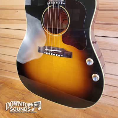Gibson Acoustic J-160E Original Acoustic / Electric Guitar with Gibson Hard Case - Vintage Sunburst image 3