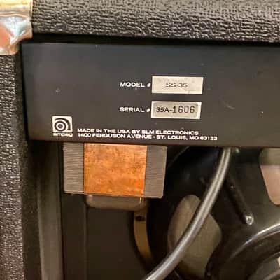 Ampeg SS-35A 1x12 2-Channel Guitar Combo MINT 1987 image 10