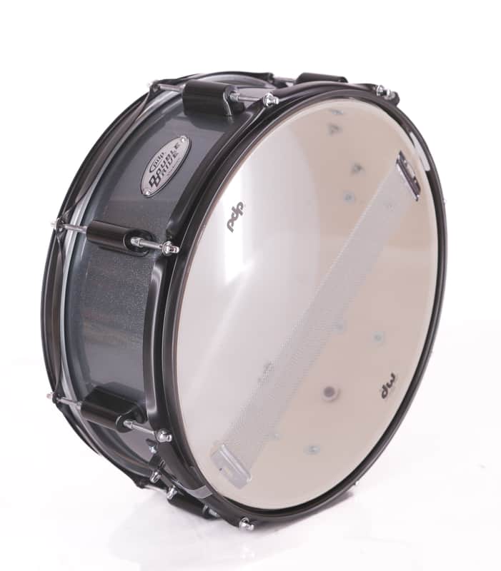 PDP by DW Double Drive 14" x 5" Snare Drum – Gray Metal – Very Good image 1
