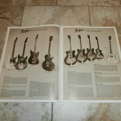 Vintage Circa 1971 Hofner "Fine Professional Guitars and Electric Basses" Catalog! Case Candy! image 3