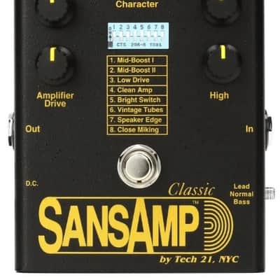 Tech 21 SansAmp Classic Tube Amp Emulator Electric Guitar Effect Pedal image 1