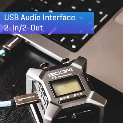 Zoom F3 Professional Field Recorder, 32-bit Float Recording, 2 Channel Recorder, Dual AD Converters, 2 Locking XLR/TRS Inputs, Battery Powered, Wireless Control image 3