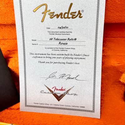 Fender Telecaster Thinline 68 Greg Fessler Masterbuilt 2010 Custom Shop Sunburst image 22