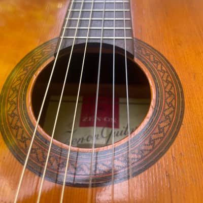 Zen-On AF-82 Vintage Japanese Classical Nylon String Guitar 1960s-70s  + Hard Case image 3