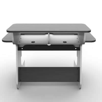 New Zaor Miza 61(Titanium Wenge)Studio Workstation with Rolling Tray for 61-key Keyboard & Rack Bays image 10