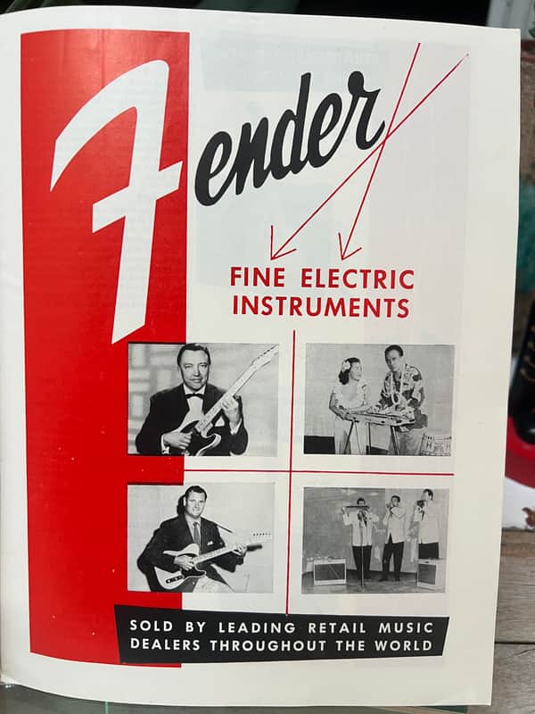 1955 Fender Catalog Pre CBS Telecaster Esquire Stratocaster Vintage Rare Case Candy image 1