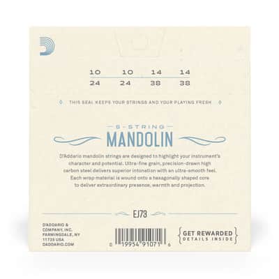 D'addario mandolin phosphore bronze 10-38 image 2