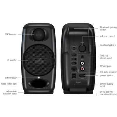 IK MULTIMEDIA iLOUD MICRO MONITOR Ultra-Compact Stereo Bluetooth Reference Monitor Pair image 3