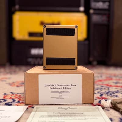 2024 Cunningham Amplifiers Zonk/MK1 Germanium Fuzz Pedalboard Edition - Hammered Blue and Gold w/ Original Box And COA image 4