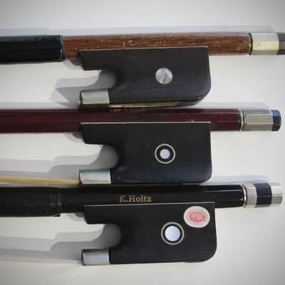German Cello Bows High Quality 4/4 Lot of Three (3) Circa-1900s-Brown image 2