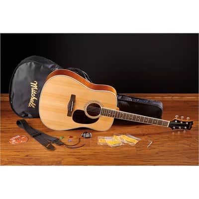Mitchell D120PK Acoustic Guitar Value Package Regular Natural image 5