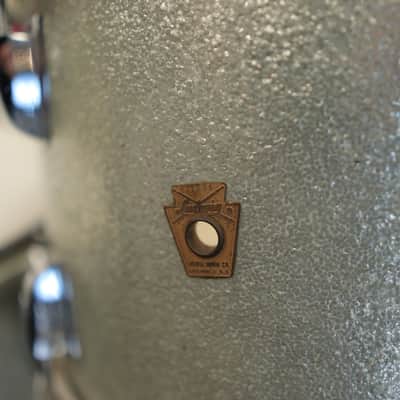 Vintage 60s Ludwig Hollywood 4-PC Shell Pack 12/12/16/22 (Silver Sparkle) image 3
