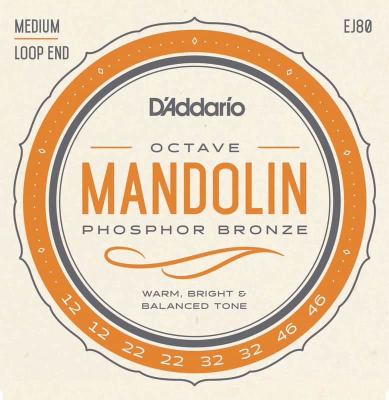 D'Addario EJ80 Phosphor Bronze Octave Mandolin Strings Medium 12-46 image 1