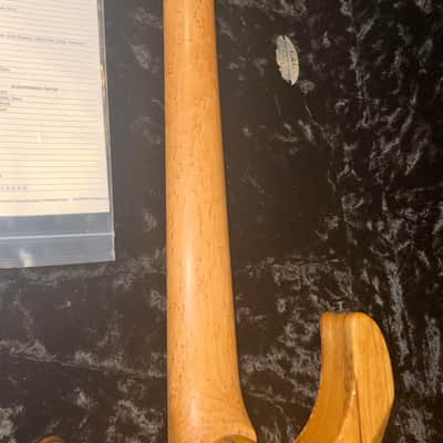 Suhr Custom modern s waterfall burl maple top black limba body image 19