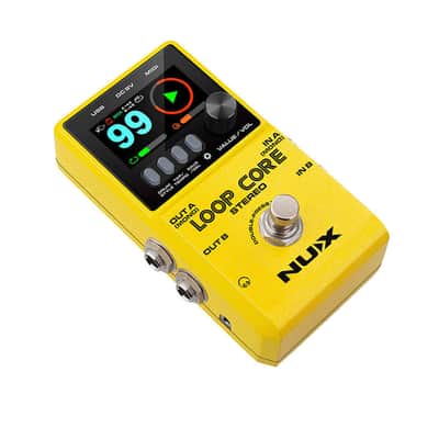 NuX Loop Core Stereo Looper Pedal Guitar Bass 2023 - Yellow. New! image 3