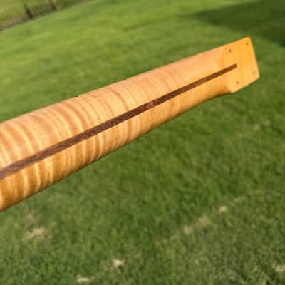 Guitar Mill AAA Flame Maple T-Style neck with nitro finish. image 7