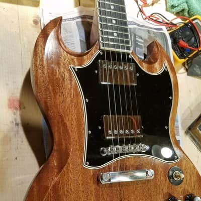 Gibson SG Full Face Batwing Pickguard 5 PLY Black/White Wide Bevel Made in USA by WD image 6