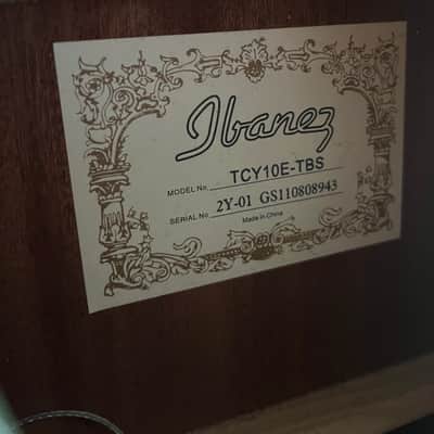 Ibanez TCY10E-TBS Talman Spruce / Sapele Double Cutaway 2019 - 2021 - Transparent Blue Sunburst image 3