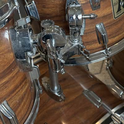 Vintage Rogers Londoner KOA "Big R" 4-Piece Shell Pack 13/14/16/22 Memriloc image 7